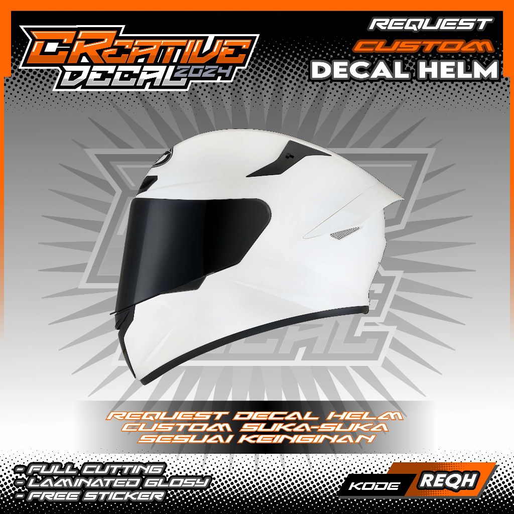 Jual REQUEST CUSTOM DECAL & STRIPING STIKER HELM FULLFACE ATAU HALF ...