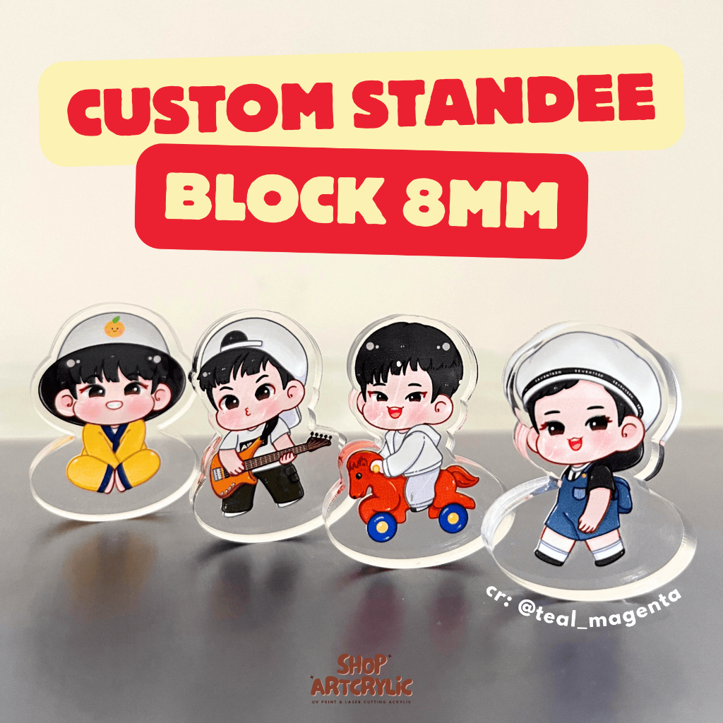 Jual (8MM) Custom Akrilik Block Standee Kpop Figure Anime dll UV PRINT ...