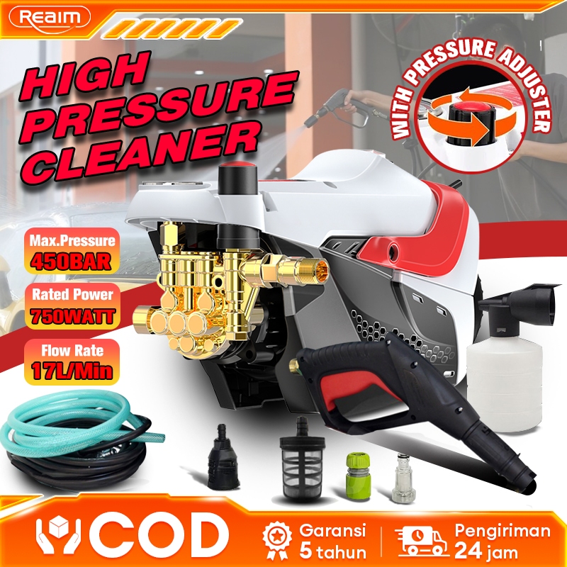 Jual Reaim 750W Jet Cleaner 500Bar Induksi Mesin Cuci Mobil Tekanan ...