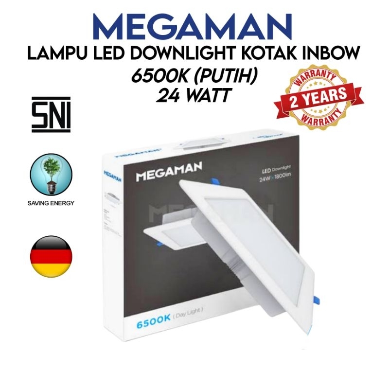 Jual Lampu Plafon Led Downlight Kotak Megaman 6500K MQTL1119-F / 9Watt ...