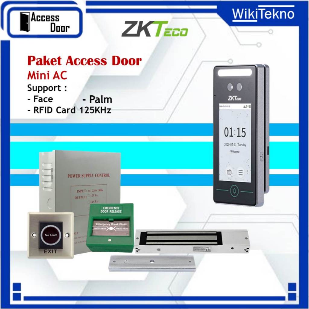 Jual Paket Access Control ZKTeco Mini AC Face Recognition | Shopee ...