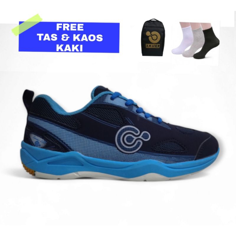 Jual Sepatu Badminton Xavier MZN Wave Size 36-40 Pria Wanita