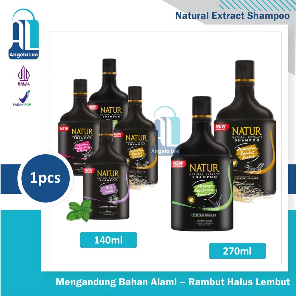 Jual Natur Shampoo Natural Extract Ginseng Aloe Vera Moringa Argan ...