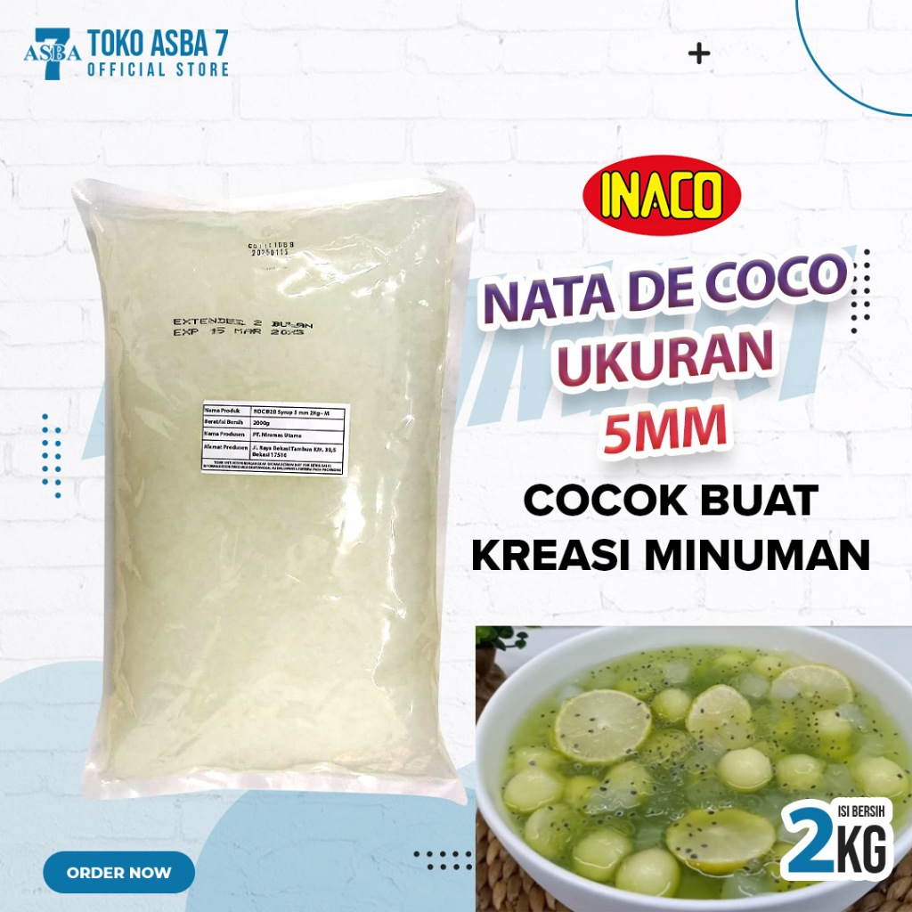 Jual INACO NATA DE COCO B2B SYRUP 5MM 2KG | Shopee Indonesia