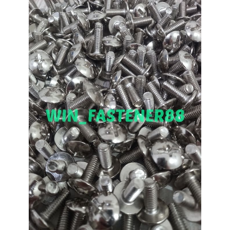 Jual [25-100pcs] BAUT BODY NEKEL HONDA M6 X 16 UNIVERSAL NEKEL NIKEL ...