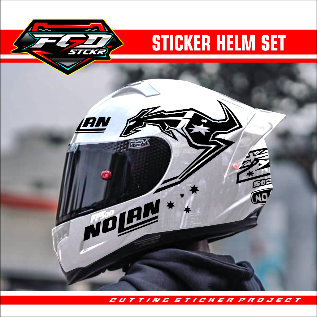 Jual STIKER HELM - CUTTING STIKER NOLAN STONER SET UNTUK HELM (PREMIUM ...