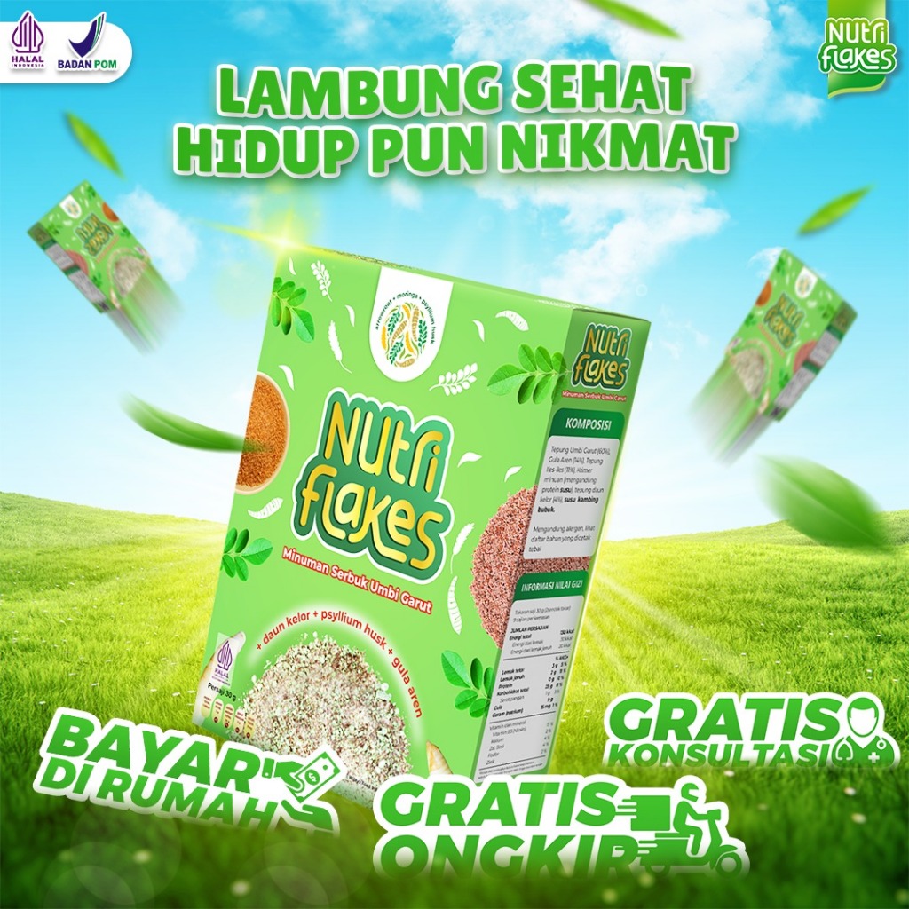 PROMO Nutriflakes Murah! Sereal Daun Kelor untuk Solusi Maag, GERD, dan Asam Lambung