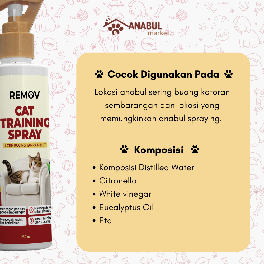 Jual Spray Cegah Kucing dan Anjing Poop dan Pee Sembarangan Cat ...