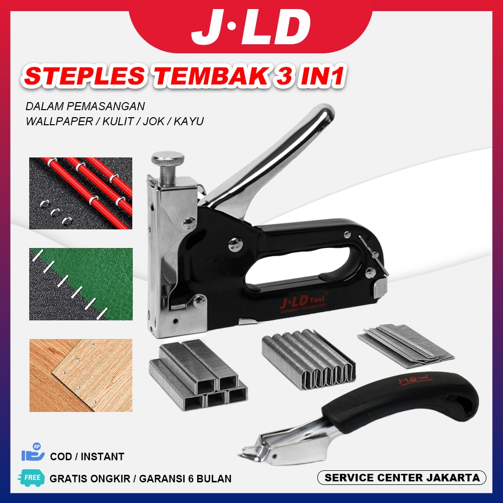 Jual JLD Steples Tembak 3 in1 Stapler Gun Tacker 4 - 14 mm Stapler ...