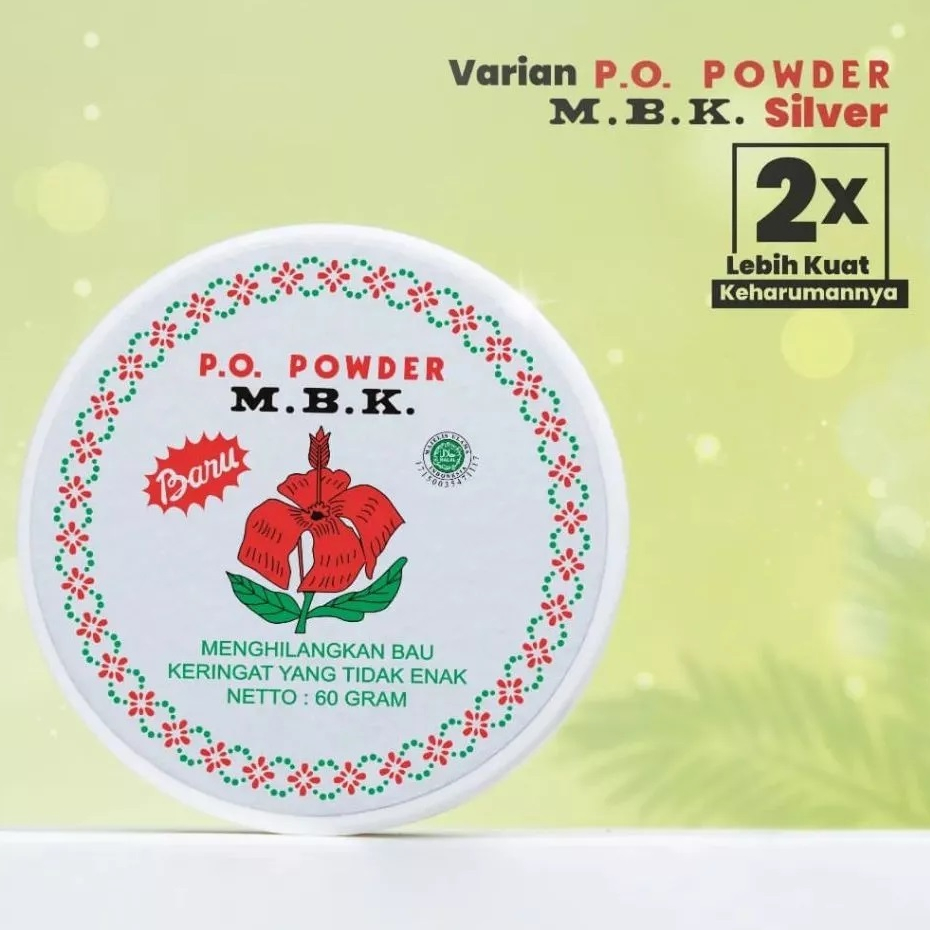 Jual MBK Powder Jar Putih & Silver 60gr || Menghilangkan Bau Keringat ...