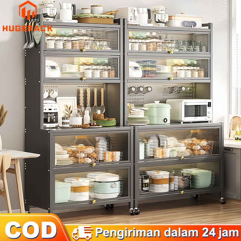 Jual Rak Lemari Dapur Dengan Pintu Lemari Rak Piring Minimalis Rak Oven ...
