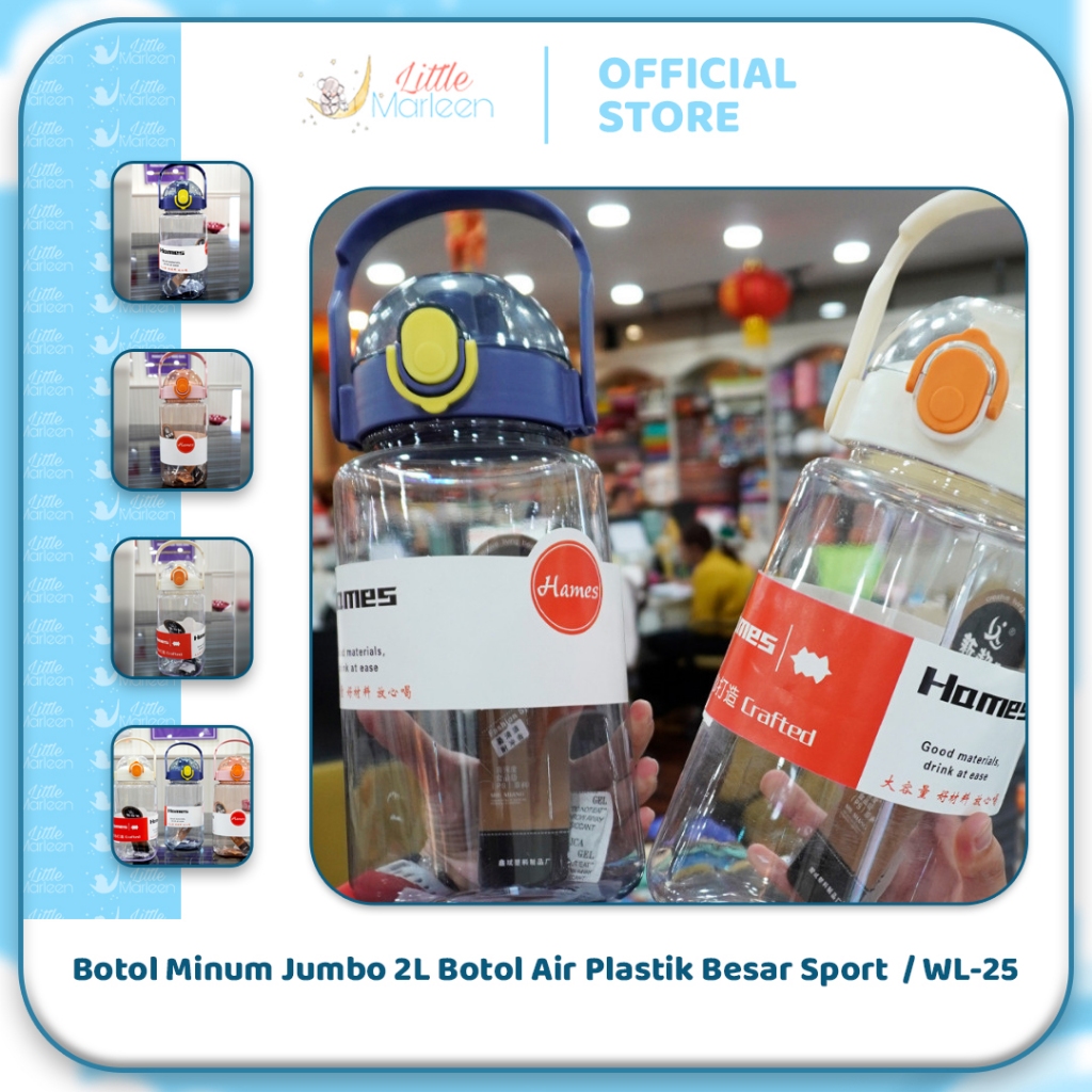 Jual Botol Minum Jumbo 2L Botol Air Plastik Besar Sport / WL-25 ...