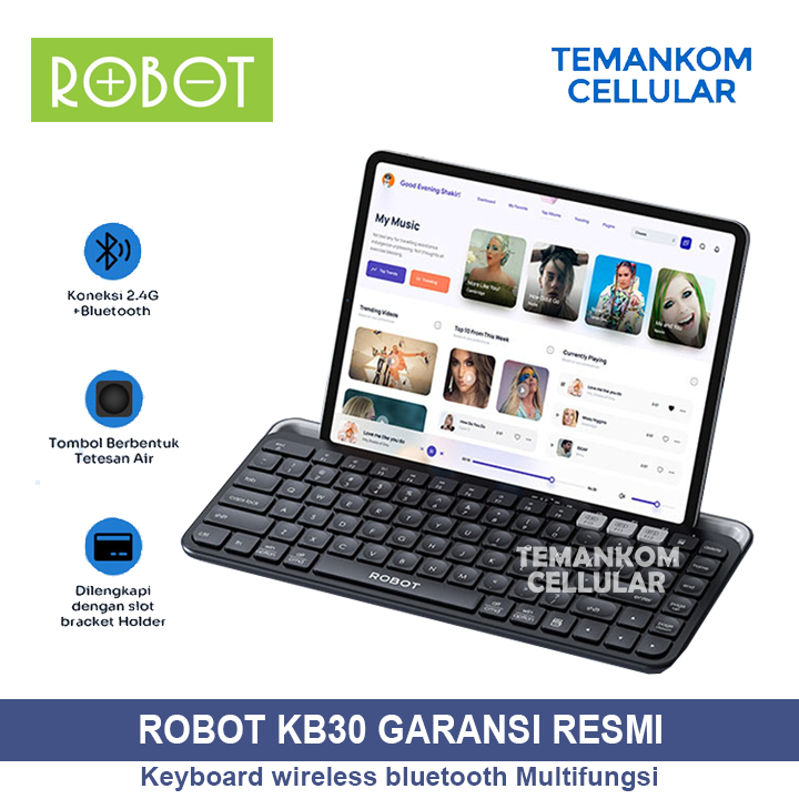 Jual Keyboard Bluetooth android smartphone tab hape Robot KB30 Keyboard ...