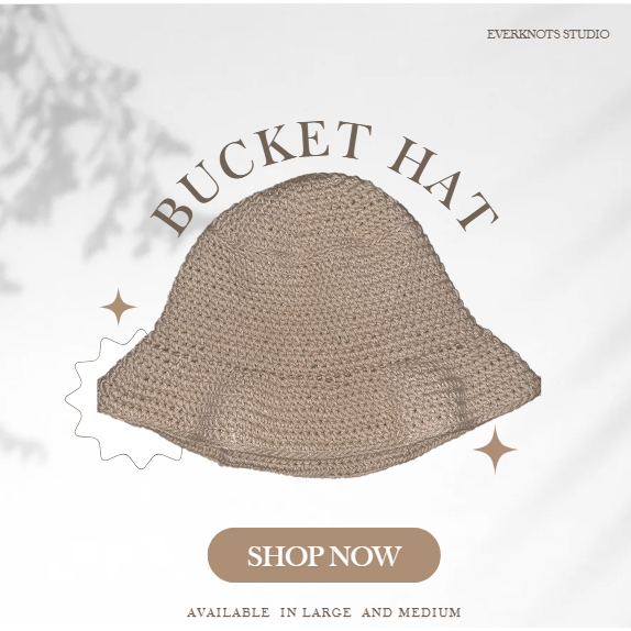 Jual EverKnots Studio - Crochet Bucket Hat | Topi Bucket Rajut | Shopee ...