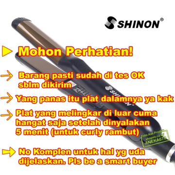 Shinon Sh 523A Lurus Alat Catok Rambut Catokan Curly 523 Keriting