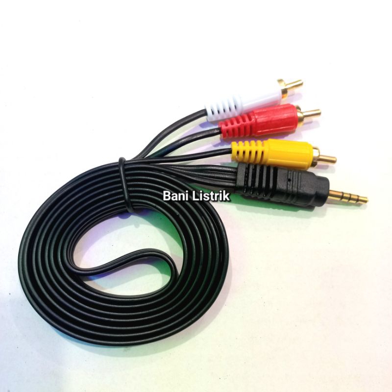 Jual Kabel AV RCA Audio 3 In 1 Jack 3,5mm 1,5 Meter Gold | Shopee Indonesia