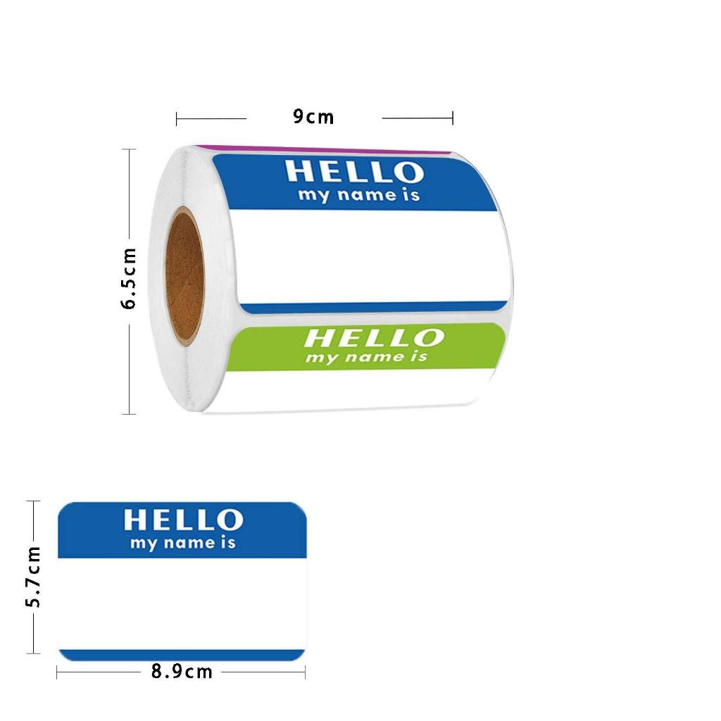 Jual Label Nama Stiker 1 Roll 300 Sticker /Stiker Warna-Warni / Stiker ...
