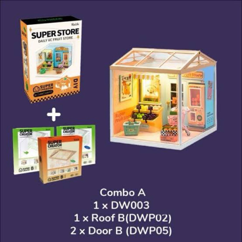 Jual atap dinding rolife super creator roof dust proof door pintu ...