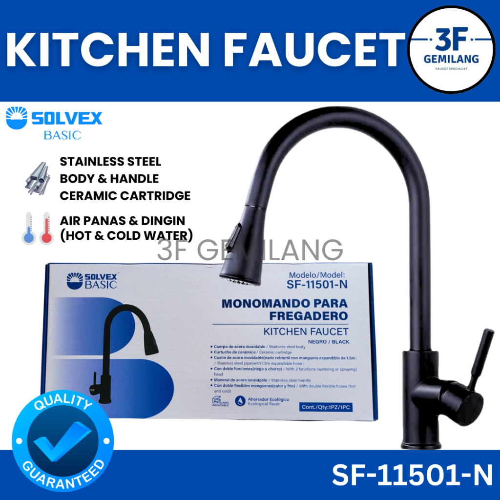 Jual SOLVEX BASIC - Kran Dapur Sink Fleksibel SPRAYER TARIK Model ...