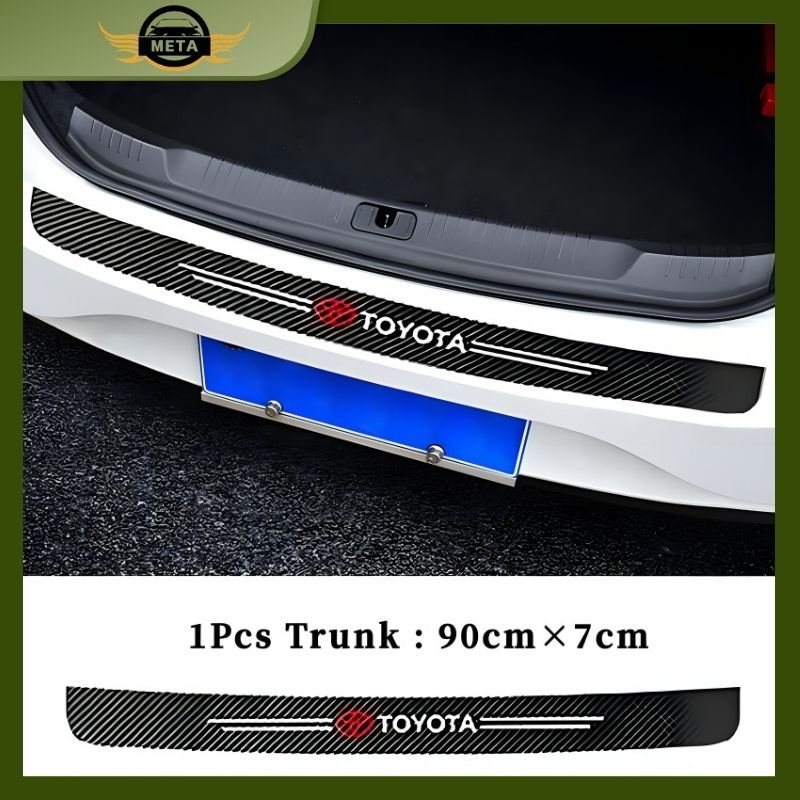 Bagasi Mobil Sticker Pelindung Sill Plate Stiker Pelindung Pijakan Lantai Pintu Mobil / Universal Carbon Fiber Car Door Step Sill Plate Mobil Sticker