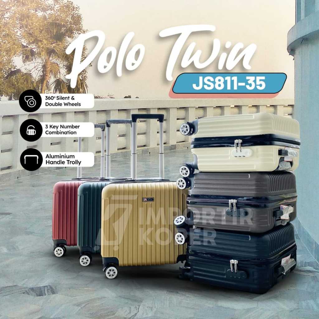 Jual Koper Pilot Polo Twin Original Cabin Size 18 Inch Suitcase Luggage ...