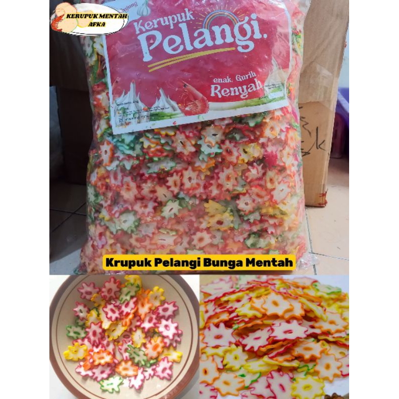 Jual [500 gr] Kerupuk tersanjung bentuk bunga/krupuk seblak mentah ...