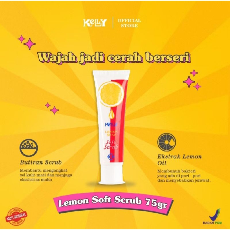 Jual Kelly Soft Scrub Lemon | Shopee Indonesia