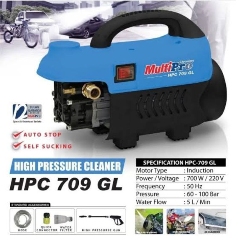 Jual MESIN PENCUCI TEKANAN JET MULTIPRO HPC 709 GL HIGH PRESSURE ...