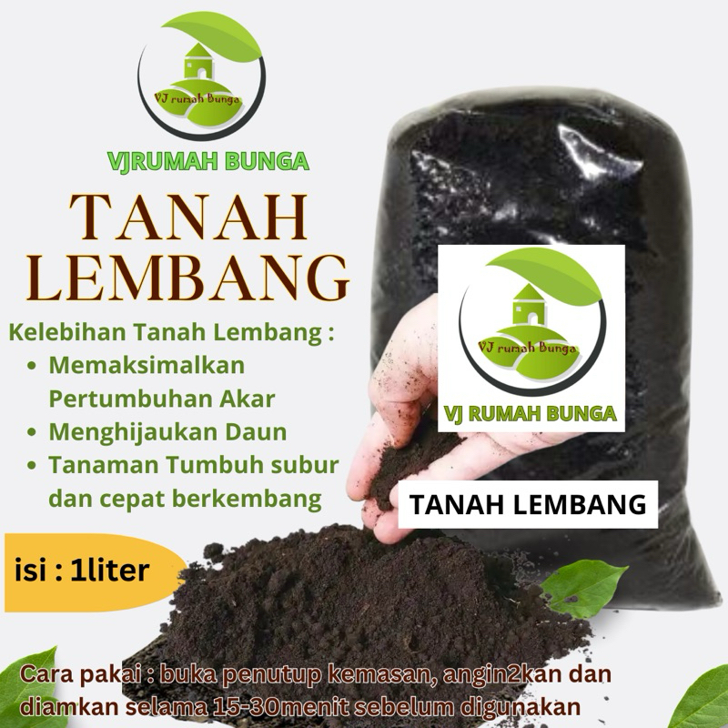 TANAH LEMBANG kemasan repack 1kg-media tanam tanah lembang 1 kg