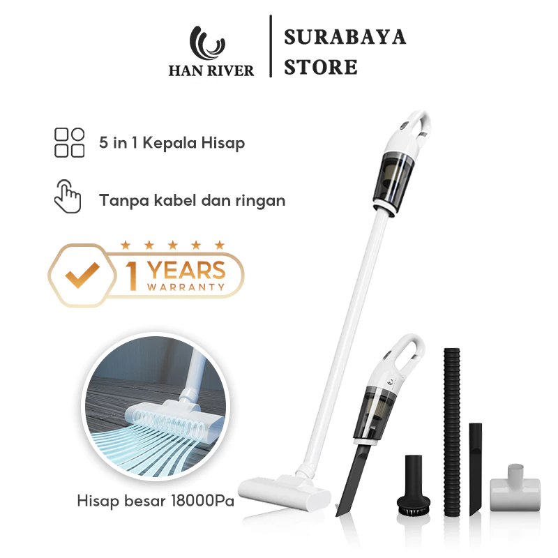 HAN RIVER Vacuum Cleaner Portable 5 in 1 Penyedot Debu wireless HRXCQ03 - foto 1