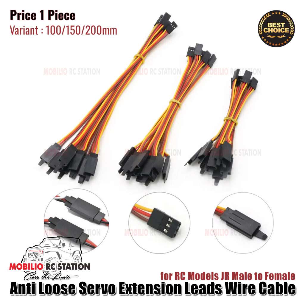 10x 100/150/200/300/500mm Servo Extension Cable For RC Futaba JR - Foto 3