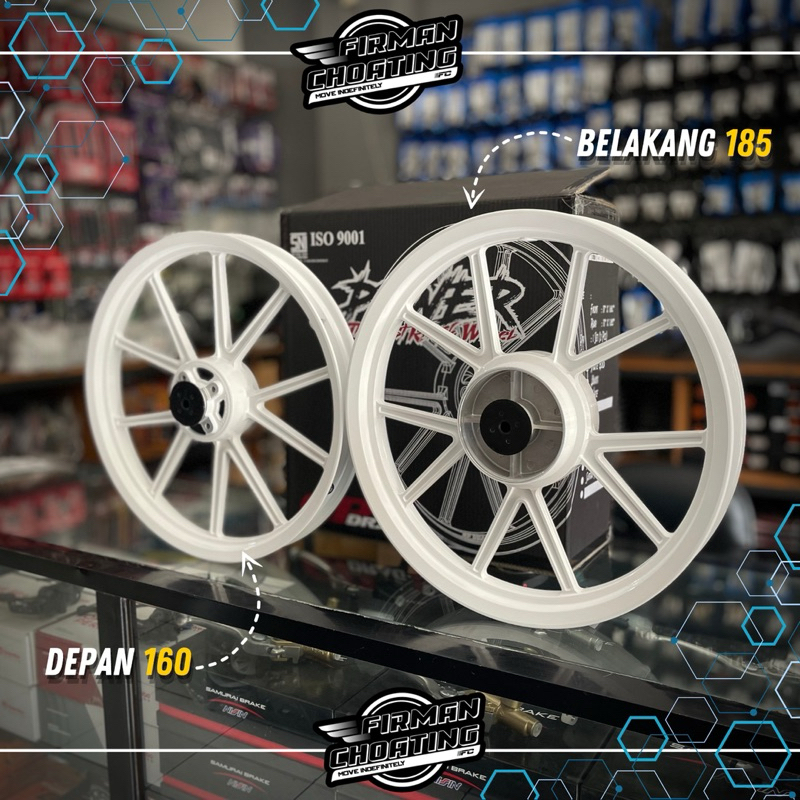 Jual VELK VELG POWER GP WHEELS WHITE GLOSSY RX KING RXS RX SERIES ...