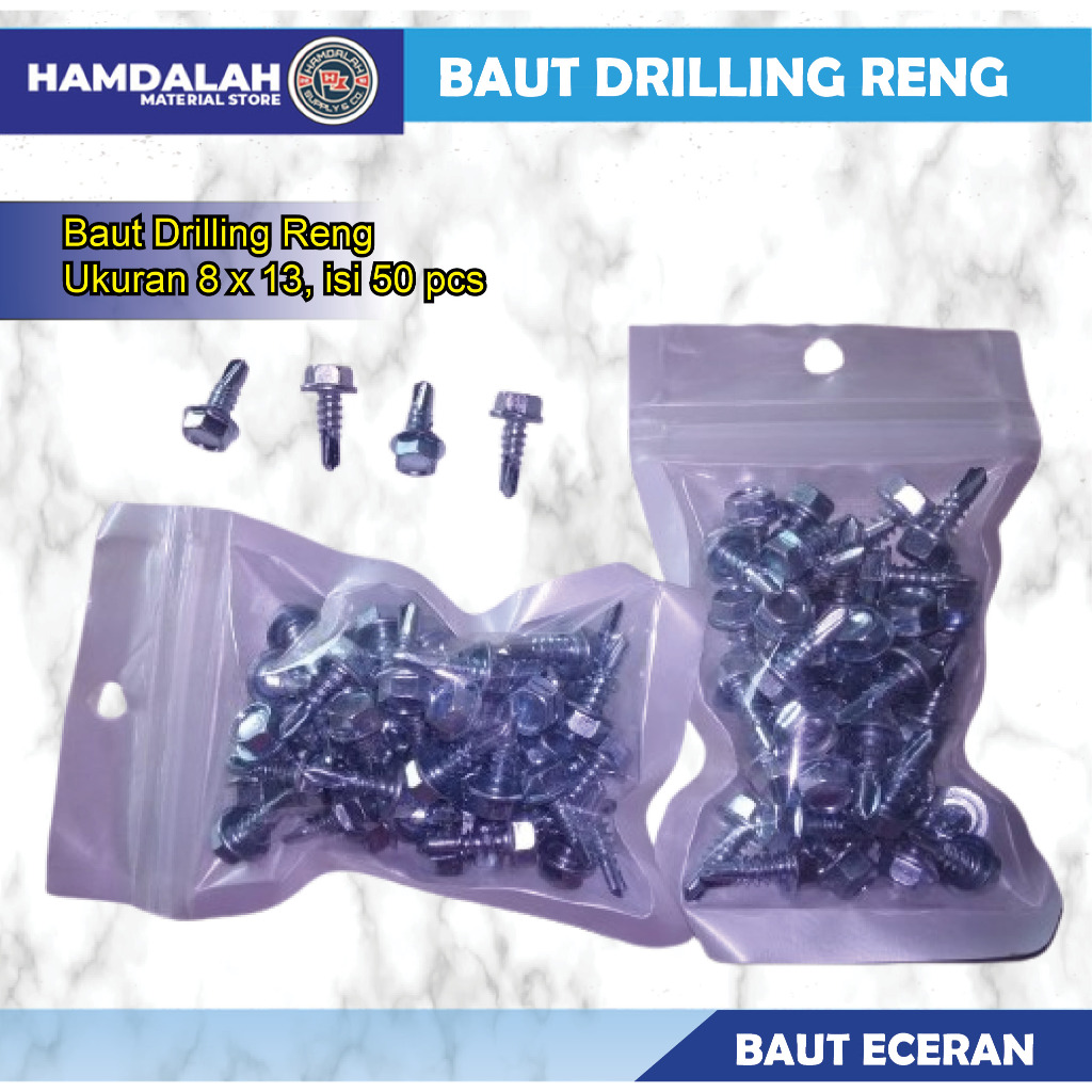 Jual Baut Drilling Reng 8 x 13, Eceran per 50 pcs/ roofing / baja ...