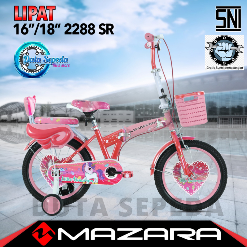 Jual Sepeda Lipat Anak Ukuran 16 dan 18 Inch Usia 12 Tahun