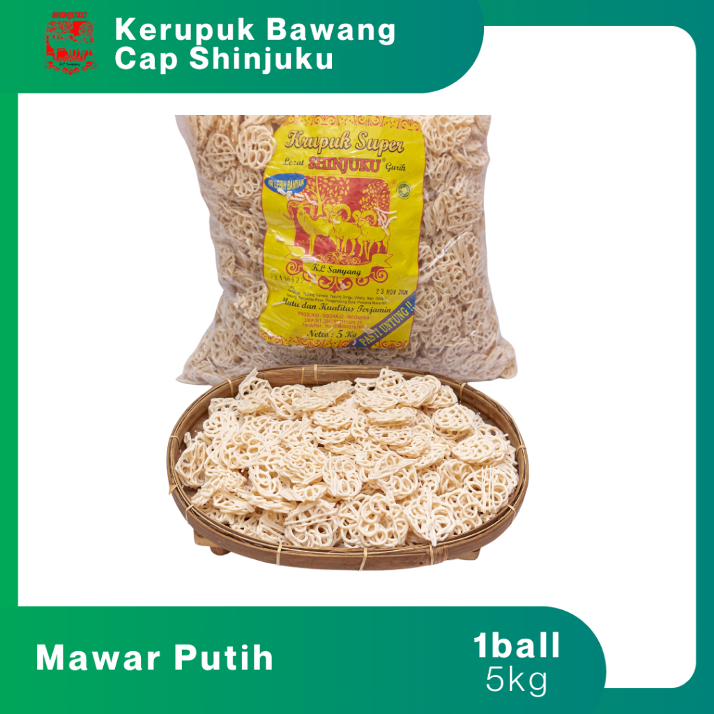 Jual Kerupuk Mawar Mini Putih 1kg terenak dan terrenyah | Shopee Indonesia