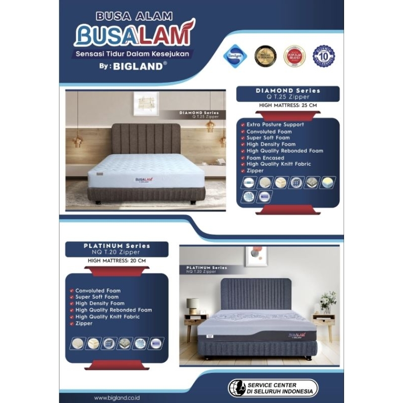 Jual KASUR BUSA PREMIUM BIGLAND BUSALAM PLATINUM SERIES TEBAL 20 CM NON ...