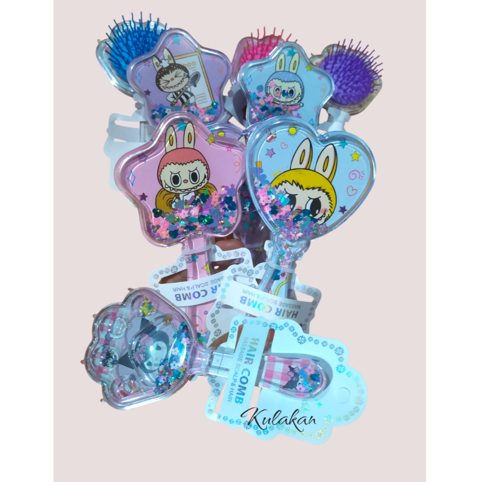 Jual Sisir Rambut Karakter Labubu dan Sanrio Lucu HAIR COMB Pocket ...