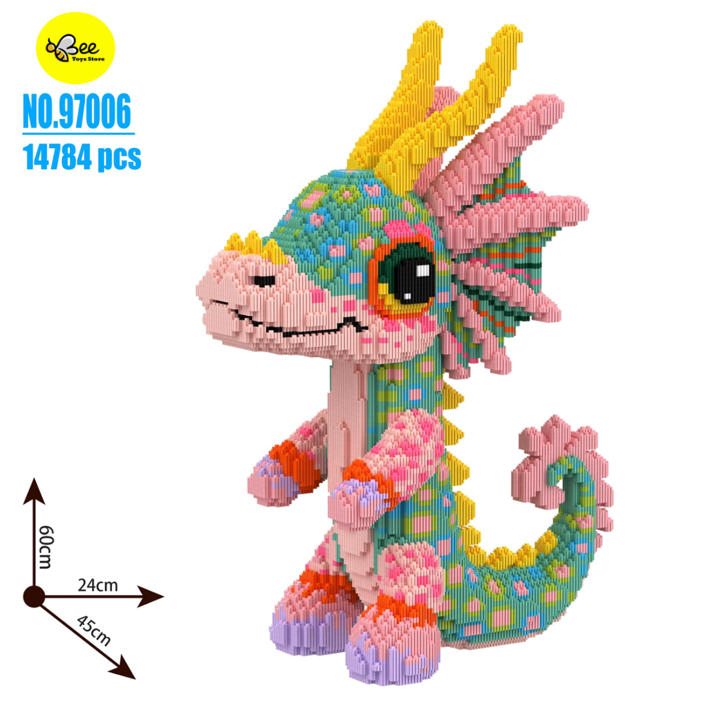 Jual BTS Nano Blocks BIG/JUMBO Dragon Unique, Building Blocks Dragon ...