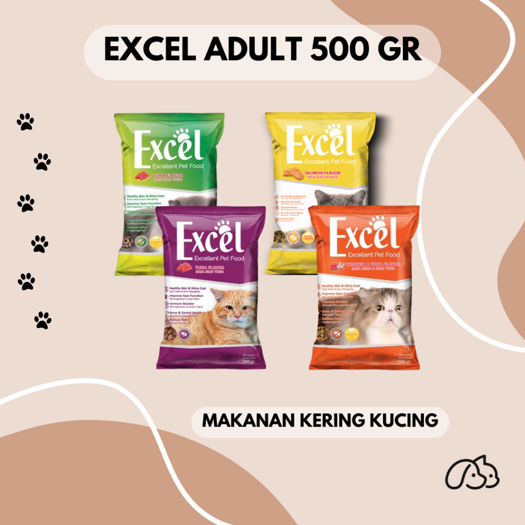 Jual Excel Cat Adult 500 gr - Makanan Kering Kucing Dewasa | Shopee ...