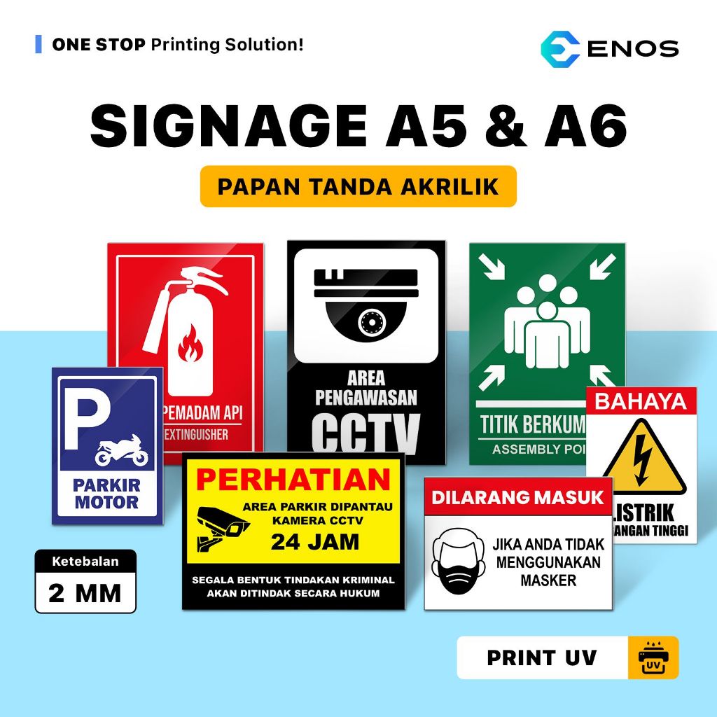 Jual Signage Akrilik Ukuran 21X15 Tebal 2mm Dekorasi Perlengkapan Rumah ...
