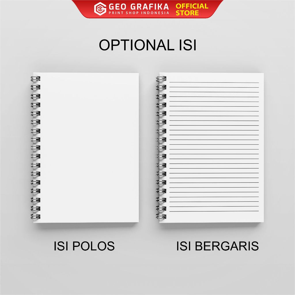 Jual Notebook Block Note A5 Jilid Spiral 100 halaman Custom Desain ...