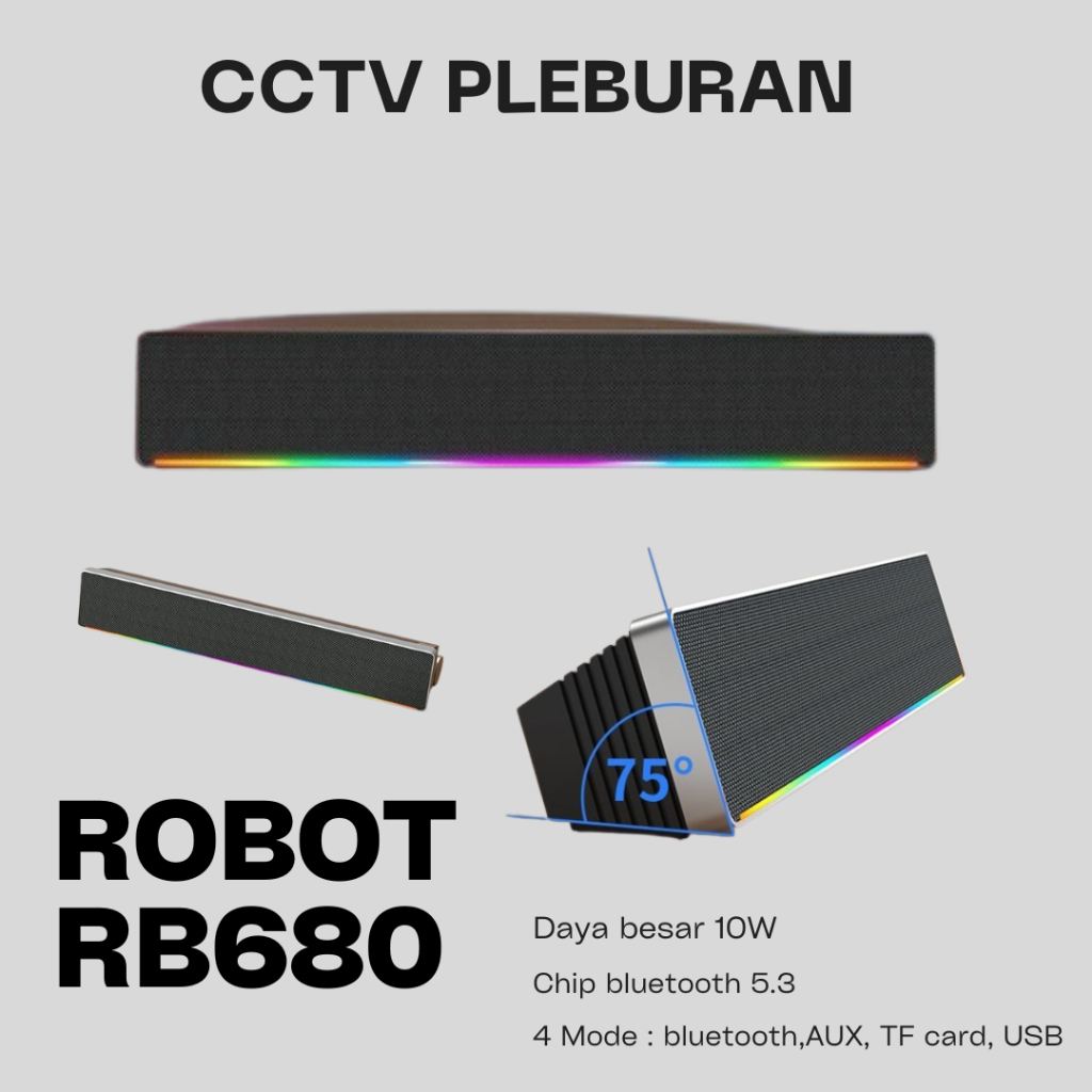 Jual Robot RB680 Speaker Bluetooth RGB Lightshow - Speaker Soundbar 10W ...