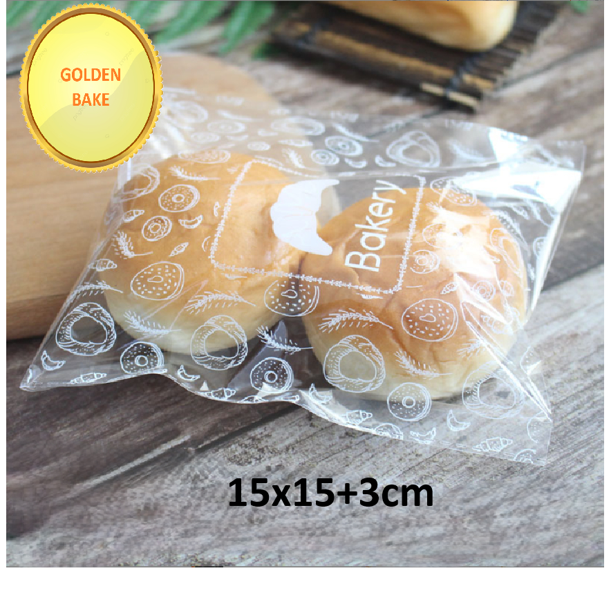 Jual Gbake 100pcs Plastik 15x15 3cm Opp Bening Bakery Roti Kue Kemasan