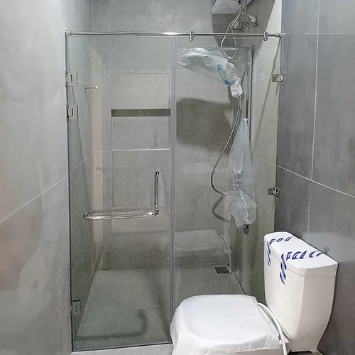 Jual Shower Box Kaca Tempered 10mm / Sekat Kaca shower 10mm 70cm x 70cm ...