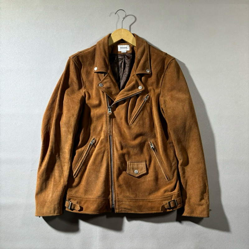Jual COVERNAT suede charlie rider jacket camel ORIGINAL 100% | Shopee ...