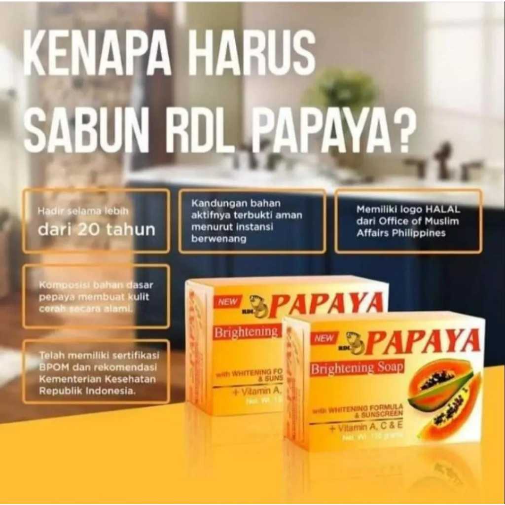 Jual Sabun Papaya RDL Asli Original Bpom 135gr - Sabun Pencuci Muka ...