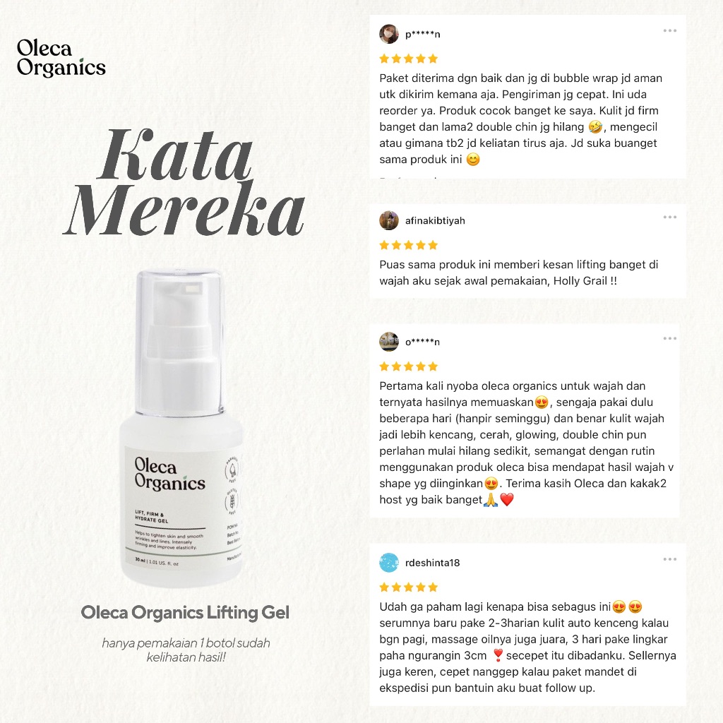 Jual Oleca Organics Neck and Chin Lifting Gel – Atasi Double Chin ...