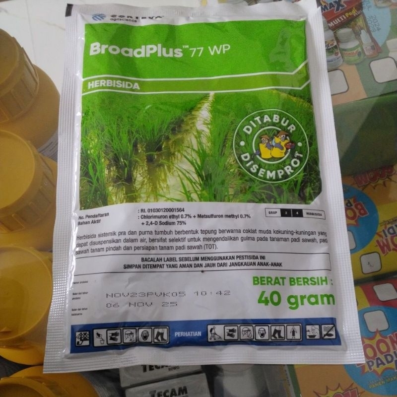 Jual HERBISIDA SELEKTIF PADI BROADPLUS 77WP KEMASAN 40GR CORTEVA ...