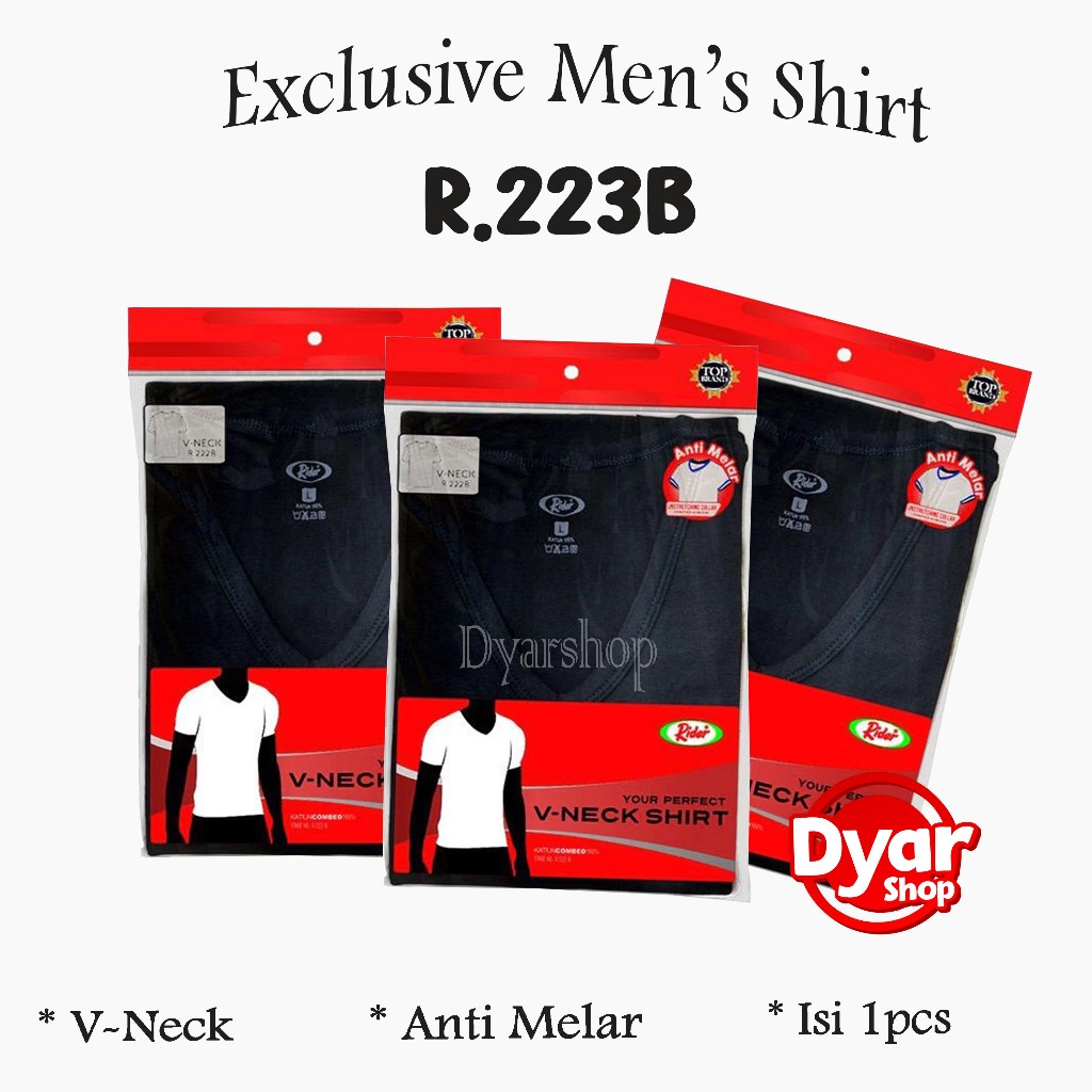 Jual Oblong Rider V Neck Hitam || Kaos Oblong Rider Pria Kerah V ...