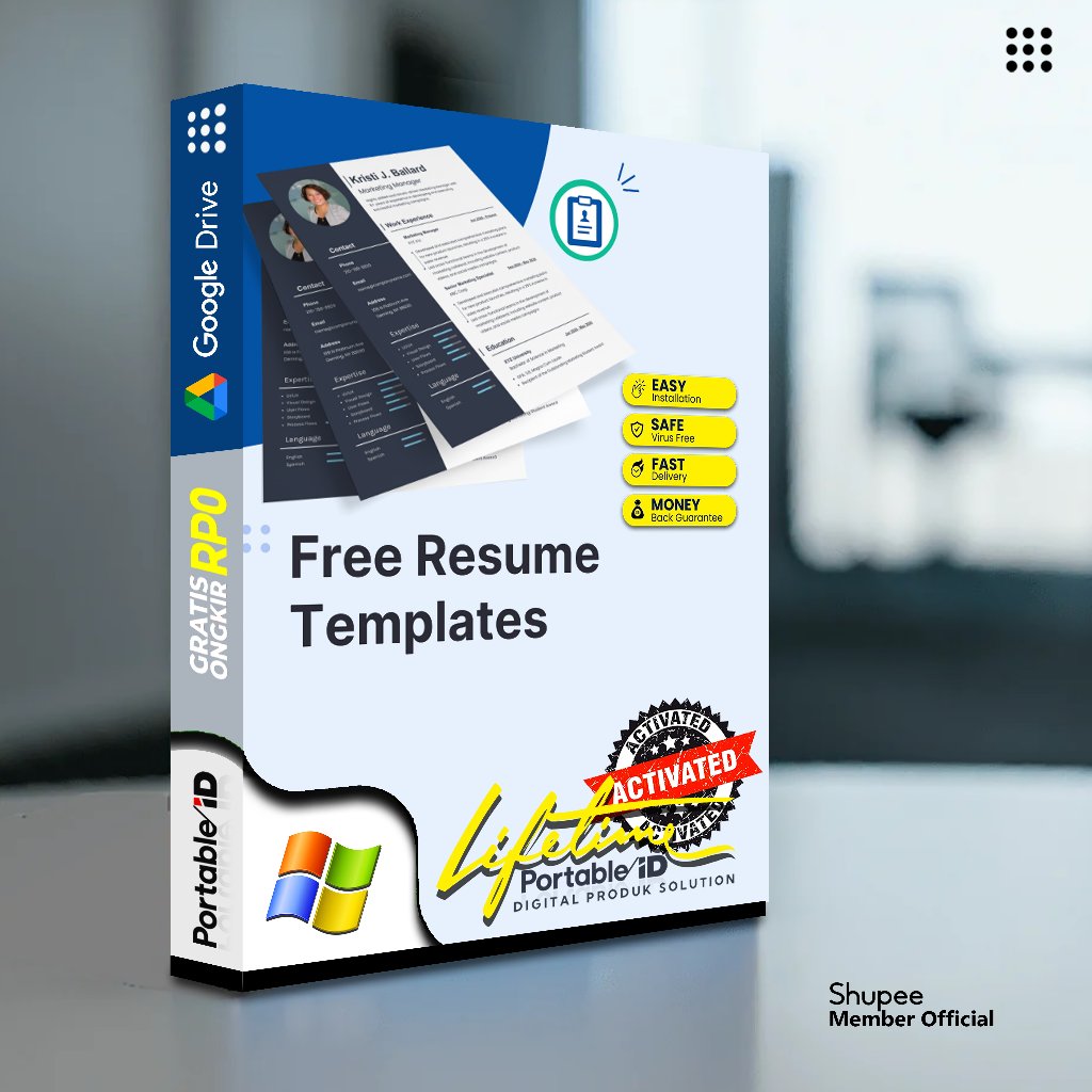 Jual 45 Sets Professional Resume/CV Templates Indonesia ⚡️ Edit Dalam